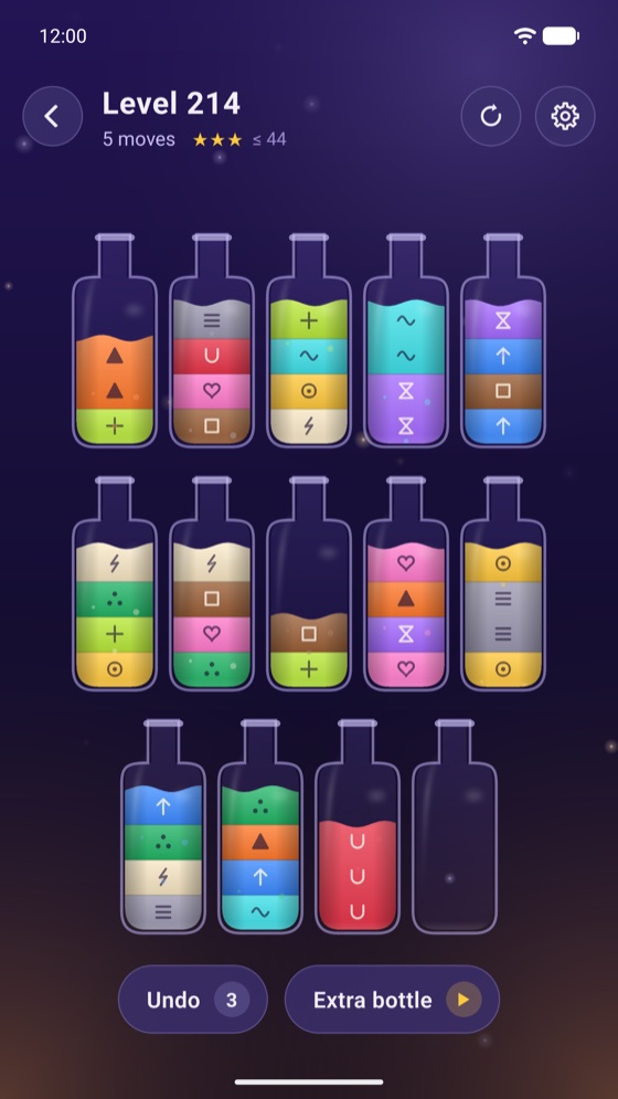 Colorblind runes shown on each potion